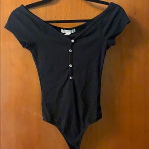 Black T-shirt bodysuit